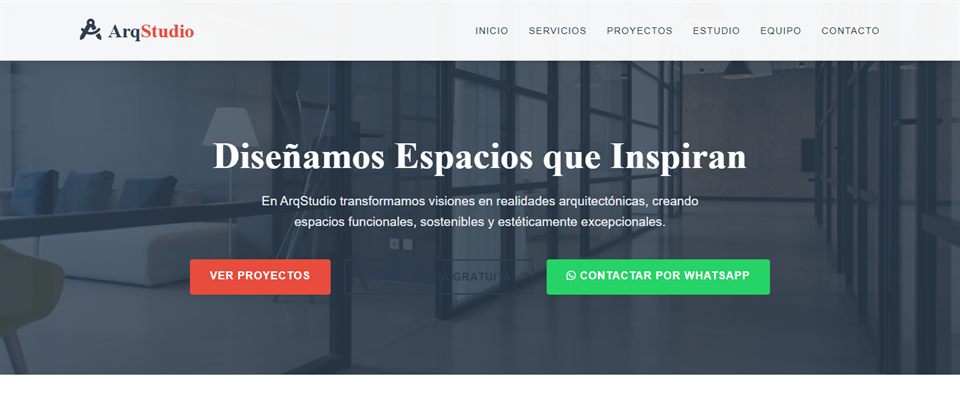 Diseño de web para un estudio de arquitectura